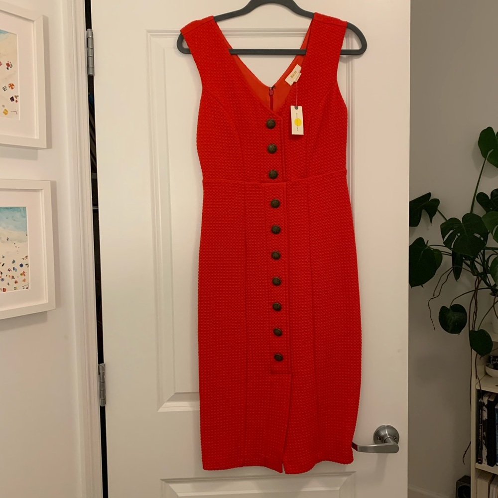 Maeve Anthropologie Red Sleeveless Dress
